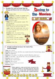 Going to the Movies  -   Inviting a friend  +  Buying tickets   -  Focus on Reading and Speaking