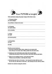 English worksheet: Simple Future