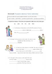 English worksheet: Possesives