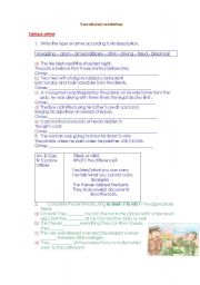 English worksheet: Vocabulary workshop