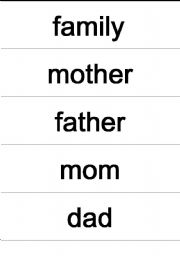 English worksheet: Family matching