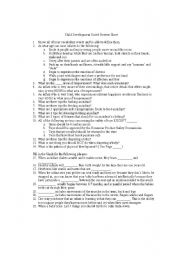 English Worksheet: Child Development Unit 4 Review