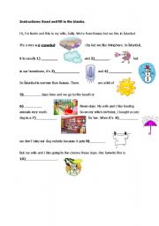 English Worksheet: weather