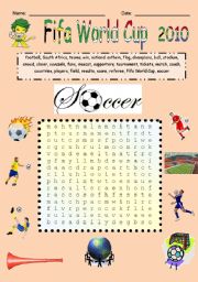 Fifa World Cup soccer words