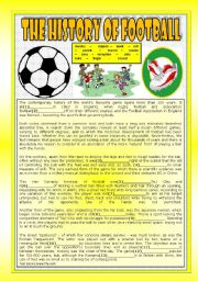 History Series:THE HISTORY OF FOOTBALL (!!! with KEY !!!) (PAST TENSE READING)