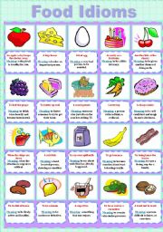 FOOD Idioms - ESL worksheet by chiconattuu