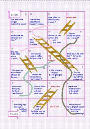 English Worksheet: Snakes and ladders n 3 : Find mistakes