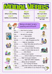 Modal verbs(can/cant,must/mustnt,should/shouldnt)