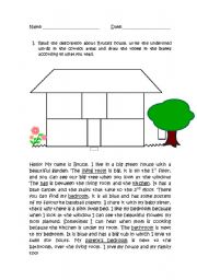 English Worksheet: Bruces house