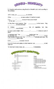 English Worksheet: Should-Shouldnt / Personality Adjectives