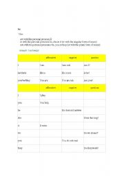 English worksheet: Be verb