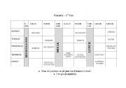 English Worksheet: Timetable B