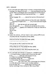 English Worksheet: past simple-past continuous-too-enough-used to-reading-writing