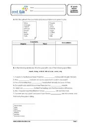 English Worksheet: 8th grade english worksheet