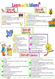 Learn with Idioms ( Part 16): Idioms with Butterfly, bee, Birds and Chicken