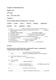 English Worksheet: grammar exercises