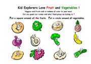English Worksheet: Fruit & vegetables