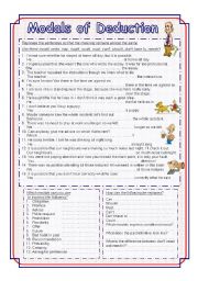 English Worksheet: Modals of Deductions - exercises