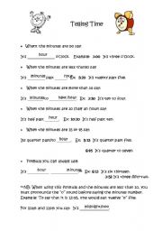 English Worksheet: Telling Time