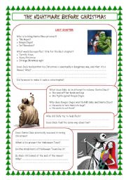 English Worksheet: the nightmare before christmas (last chapter) 