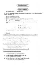 English Worksheet: The conditional If