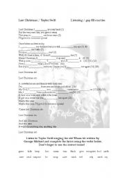 English Worksheet: Last Christmas / Taylor Swift song listening