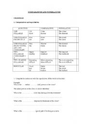 English worksheet: Comparative and superlative. Formation and practice