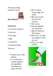 English Worksheet: easy brownies