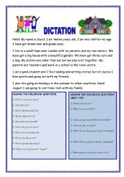 DICTATION FOR BEGINNERS WITH QUESTIONS. YOLANDA