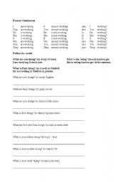 English worksheet: Present Continuous