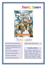 Video time! FAWLTY TOWERS - The Hotel Inspectors (6 tasks, 3 pages, Comprehensive KEY)