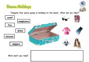 English worksheet: Dream Holidays