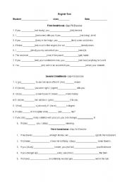 English Worksheet: English Test - Intermediate level