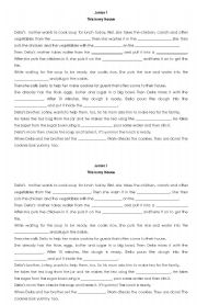 English Worksheet: completing passage