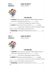 English Worksheet: vocabulary