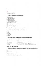 English worksheet: Avrils song and exercises