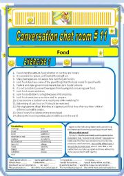 Converstaion Chat room #11 Food (Junk food inter alia)