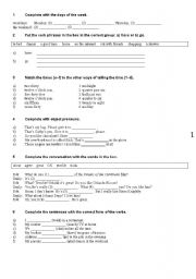 English Worksheet: Elementary Worksheet