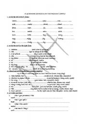 A worksheet on the present simple tense