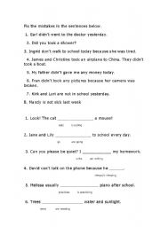 English worksheet: Fix the Mistakes