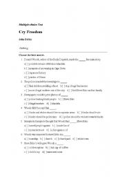 Cry Freedom Analysis Book 4 Pages Esl Worksheet By Demeuter