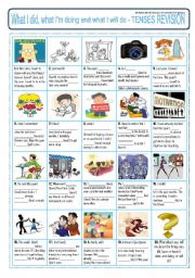 English Worksheet: VERB TENSES 1 - PiCtUrE StOrY!!