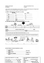 English worksheet: exam fo class9