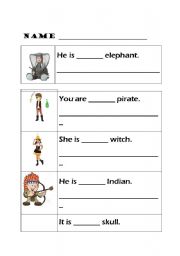 English worksheet: What will you BE for Halloween?