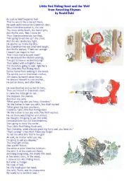 Little Red Riding Hood and the Wolf by Roald Dahl
