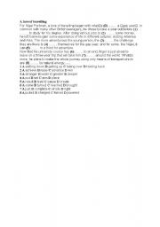 English worksheet: Travelling