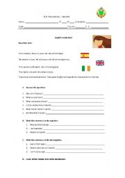 English Worksheet: Nationalities Test