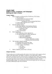 English worksheet: political science study guide