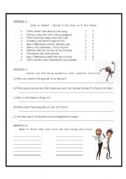 English Worksheet: Cloudy with a chance of meatballs (2 of 2)