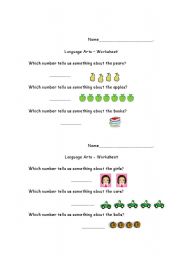 English worksheet: Adjectives of number